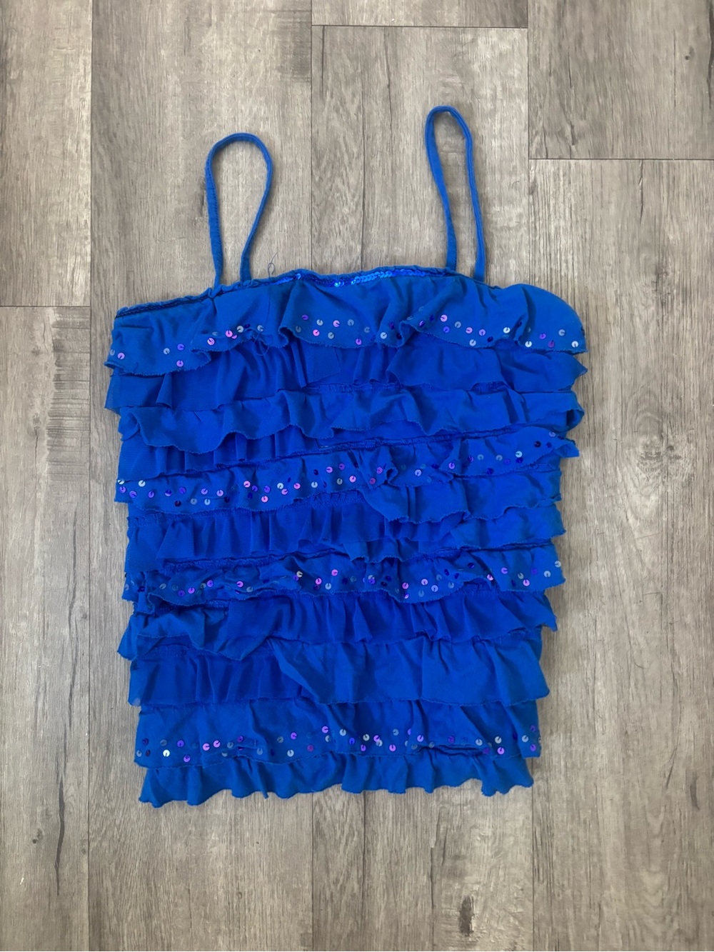 Justice Ruffle Sequin Tank Top